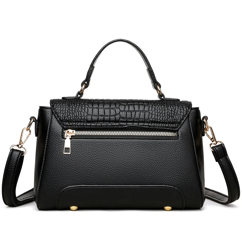 Brand Luxury Large Capacity Multilayer Shoulder Messenger Bag Women High Quality Leather Handbag Design Female Crossbody Tote