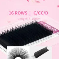 GLAMLASH Y YY W Shape Mesh Fake Natural Eyelash Extension C/D/L/LU Makeup Lashes Hand-woven Y False Premade Volume Lash