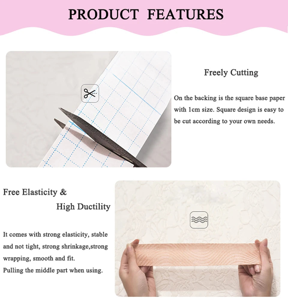Boobtape for Breast Lift with Petals Sticky Adhesive Bra Tape Push Up Boobytape for Large Breasts Invisible Nipple Covers