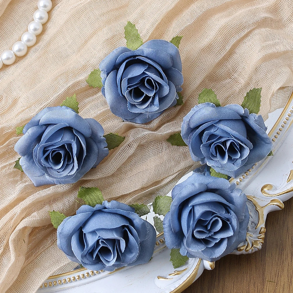 10/20PCS Artificial Flowers DIY Candy Box Cake Home Decor Christmas Decorative Wreaths Wedding Party Garden Roses Arch Silk Fake