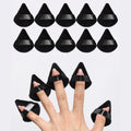 10Pcs Mini Triangle Shape Velvet Powder Puffs, Soft Makeup Blender Sponges for Face Contouring, Eyes & Corners