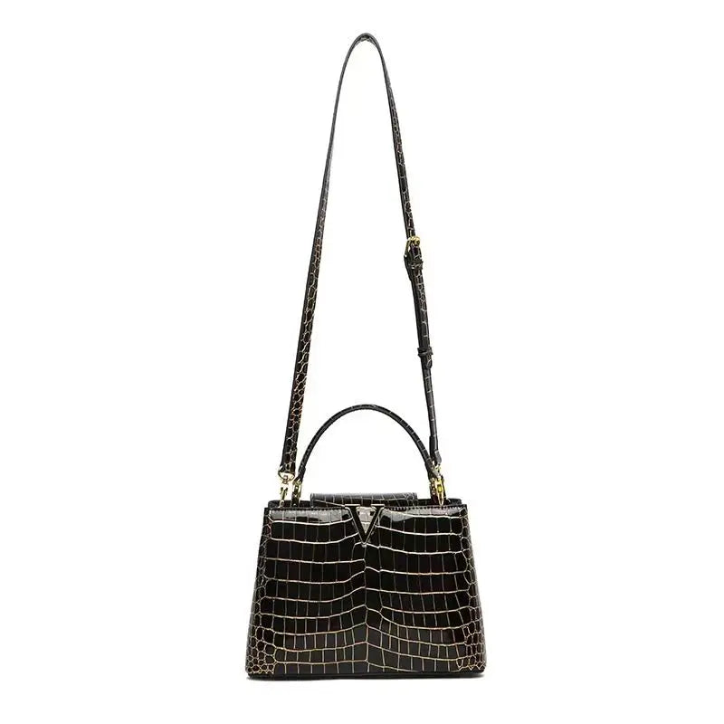 Luxury Designer Brand bolsa feminina  High-quality сумка Leather Crocodile Print Shoulder Handbags for Women 가방 Hot Sell