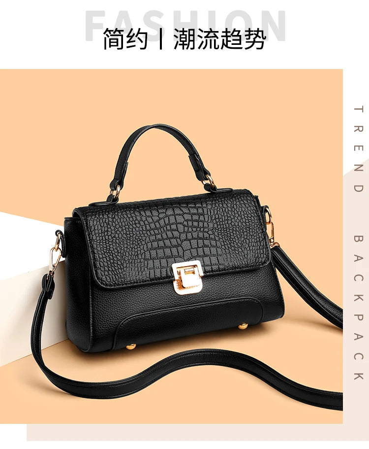 Brand Luxury Large Capacity Multilayer Shoulder Messenger Bag Women High Quality Leather Handbag Design Female Crossbody Tote