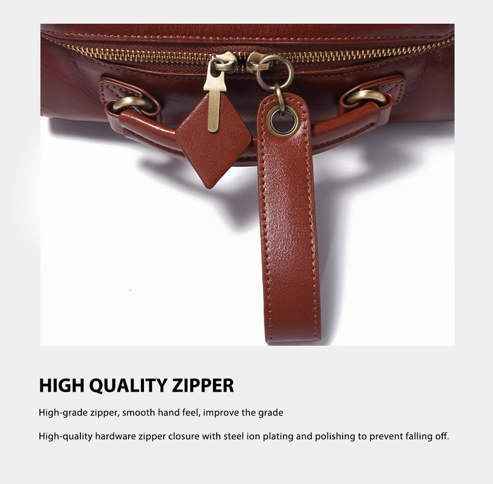 Zency Oil Wax Leather Vintage Green Handbag Women Shoulder Bag Satchel Black Wave Pattern Wide Strap Classic Boston Bag Purse