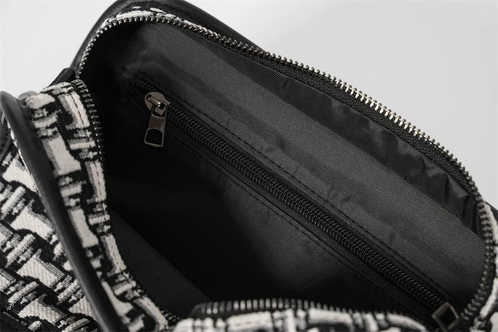 Fashion Men's Crossbody Bag Brand Designer Jacquard Canvas Crossbody Shoulder Bags For Men Small Square Shoulder Messenger Bag