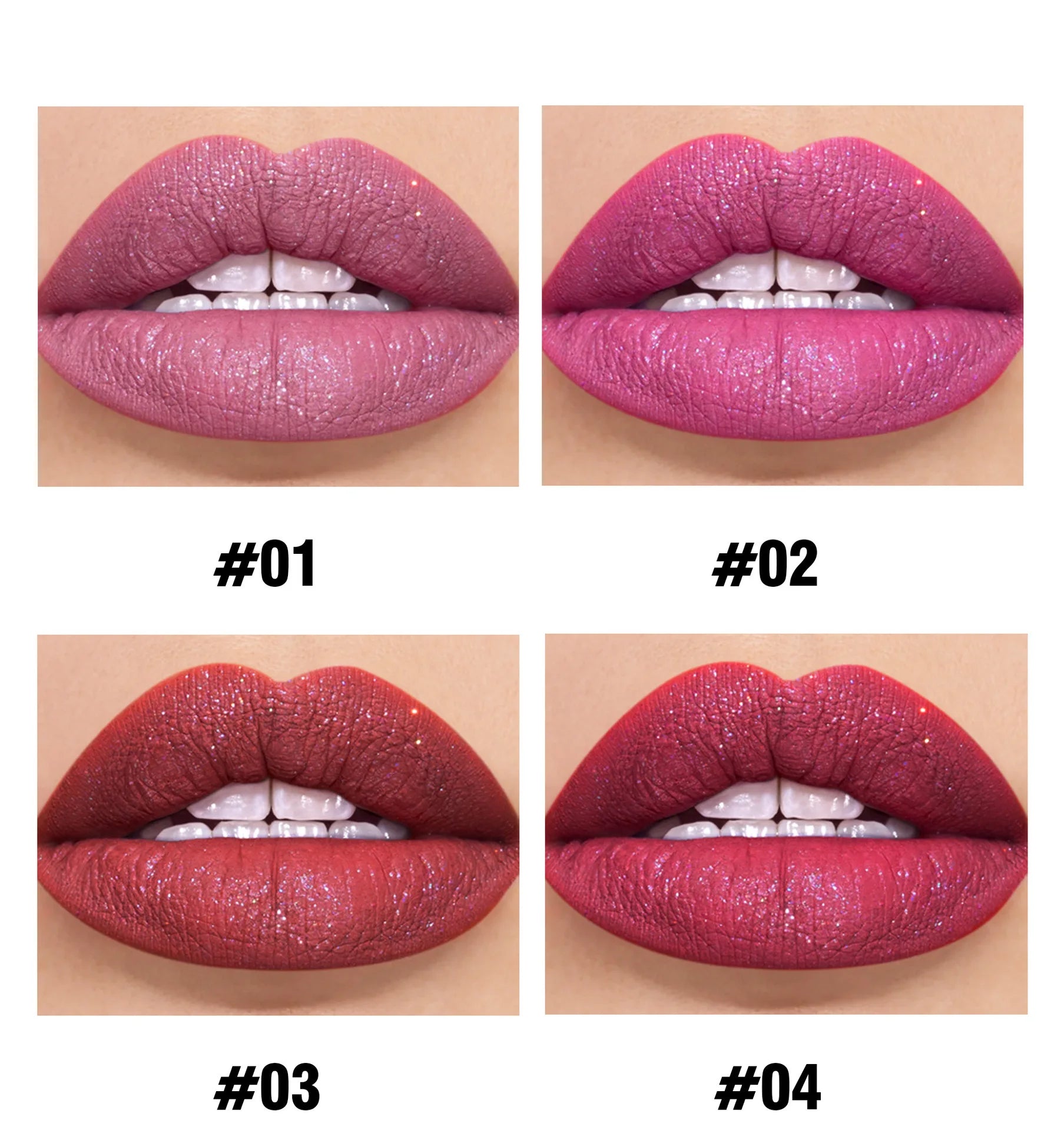 Matte Glitter Liquid Lipstick Diamond Shiny Lip Gloss Waterproof Long Lasting Shimmer Pearl Lip Glaze Women Lip Tint Makeup