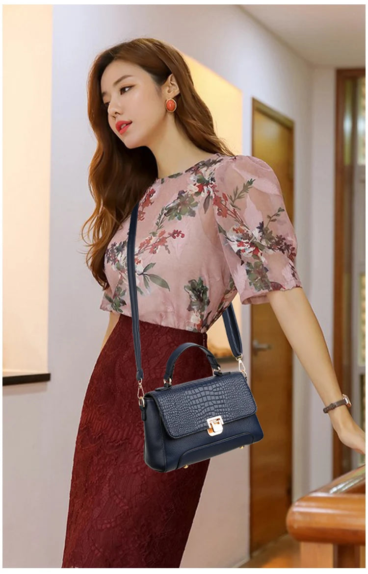 Brand Luxury Large Capacity Multilayer Shoulder Messenger Bag Women High Quality Leather Handbag Design Female Crossbody Tote