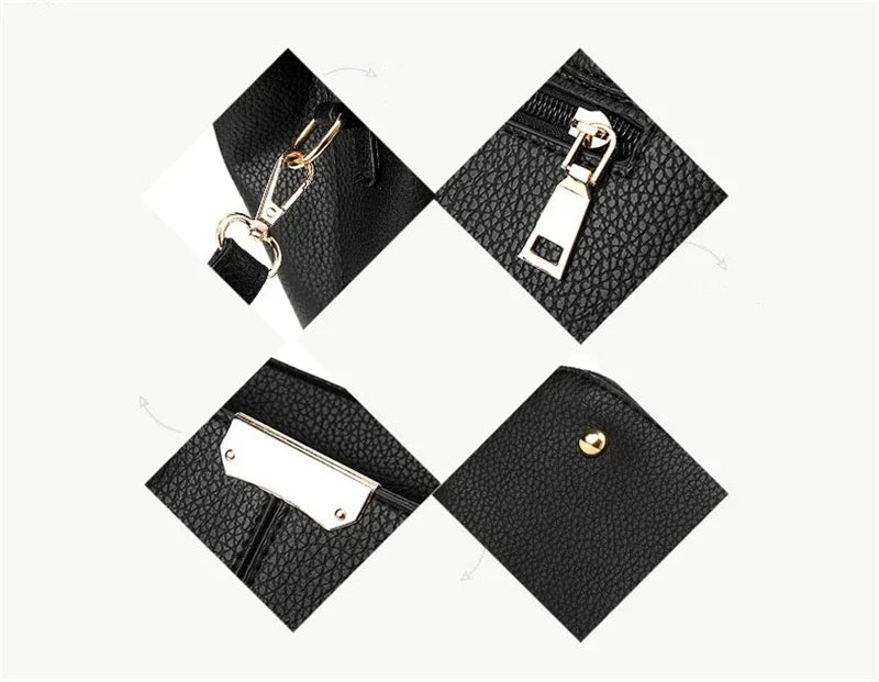 New luxury women's leather bag, well-known designer brand handbag, women's handbag wallet, fashionable shoulder bag