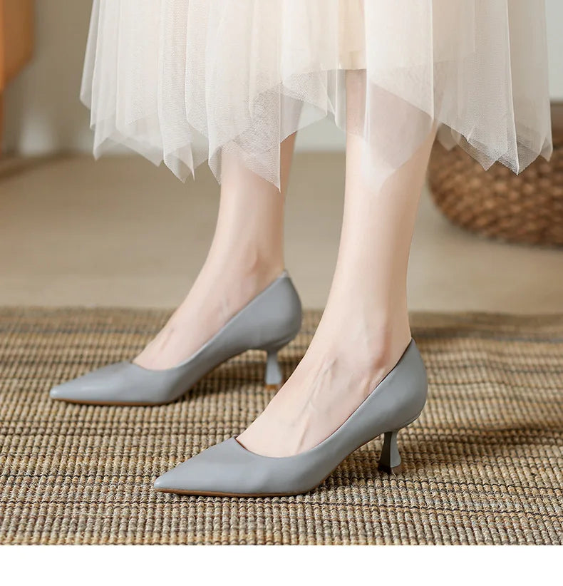 Patent Leather Fashion High Heels New Pointed Toe Pumps Elegant Woman Heeled Shoes Shallow Mouth Candy Colored Sexy Single Shoe