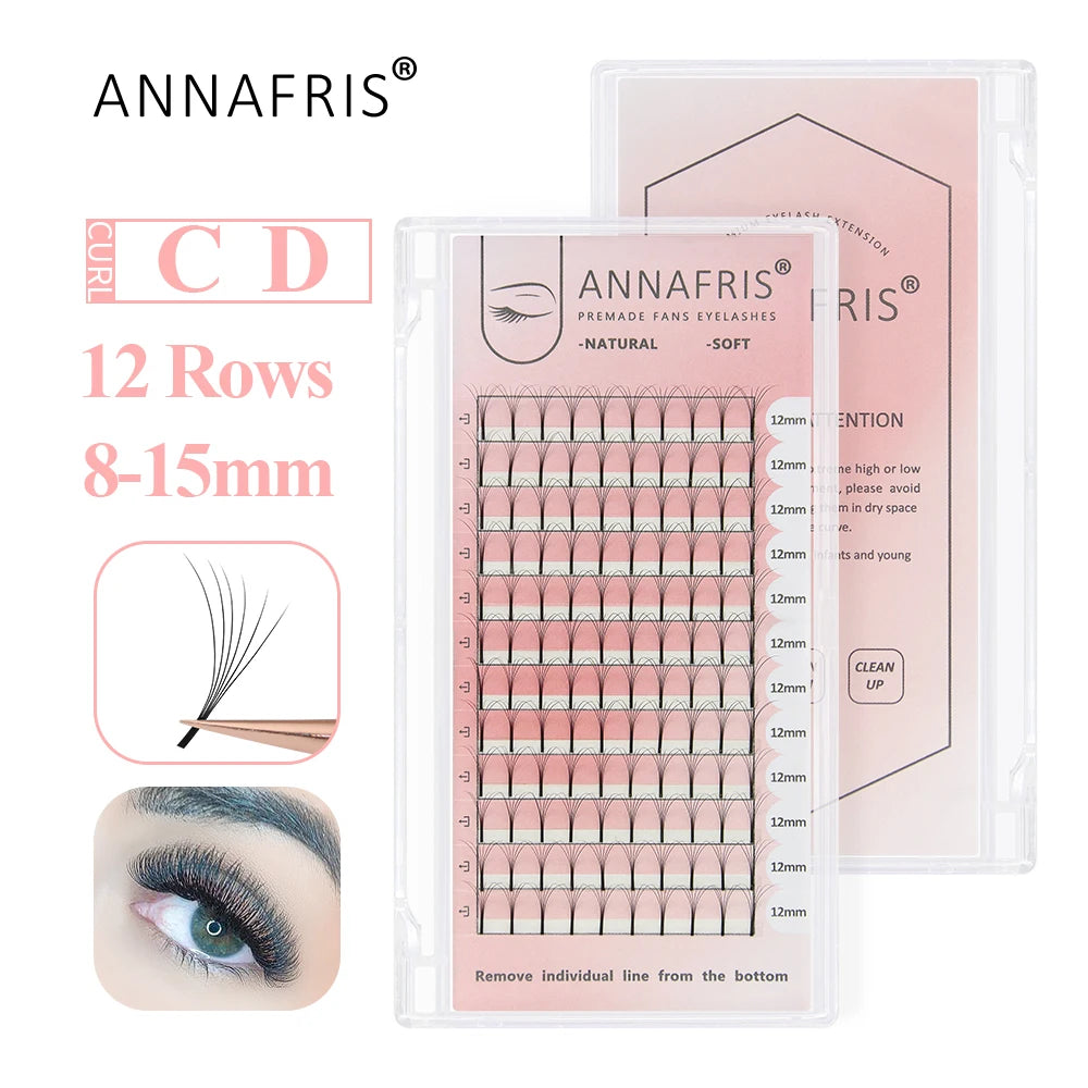 GLAMLASH Y YY W Shape Mesh Fake Natural Eyelash Extension C/D/L/LU Makeup Lashes Hand-woven Y False Premade Volume Lash