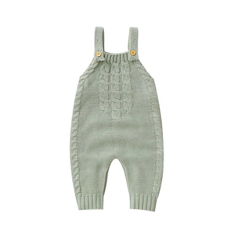 Baby Girls Rompers Knitted Casual Sleeveless Newborn Infant Boys Solid Jumpsuits Playsuits 0-18m Toddler Unisex Outfits Clothes