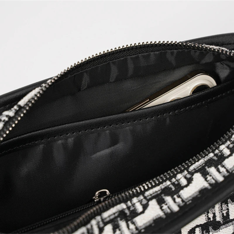 Fashion Men's Crossbody Bag Brand Designer Jacquard Canvas Crossbody Shoulder Bags For Men Small Square Shoulder Messenger Bag