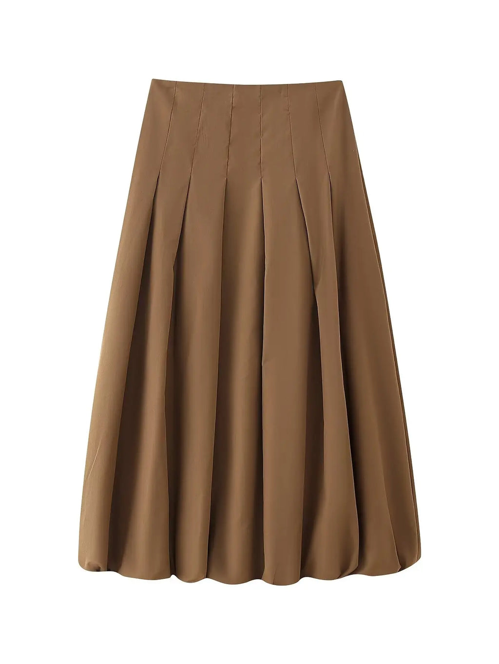 Women's Autumn New Short Zipper Jacket Short Sleeved Top High Waisted Pleated Lantern Flower Bud Half Skirt Set