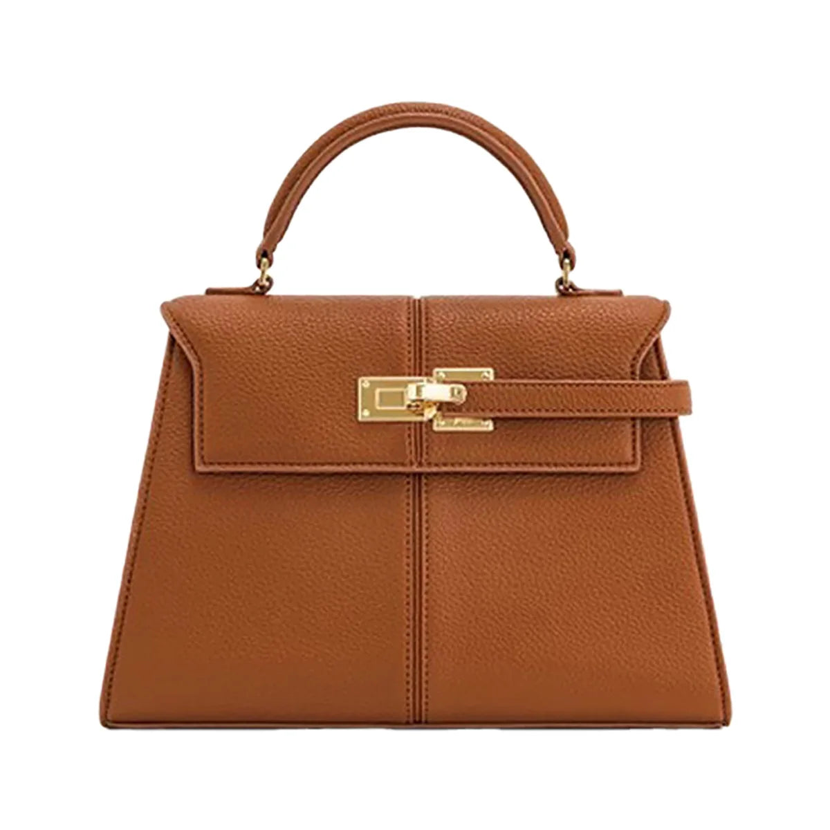 Trapezoidal bag new leather women's bag senior cross-body bag Fashion niche hand bag commuter bag