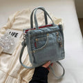 Ladies' Crossbody Bags Creative Retro Washed Denim Personalized Fashionable Verstaile Handbags High-quality Shoulder Bags Girl