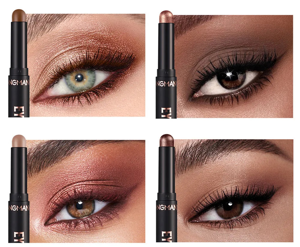 1PC Waterproof Pearlescent Eyeshadow Pencil Stick 8 Colors Lasting Glitter Shimmer Eye Shadow Highlighter Pen Eyes Makeup Tools