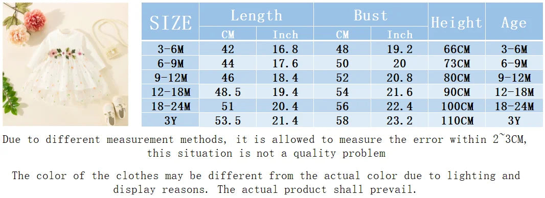 Baby Girl Dresses Spring And Autumn Floral Embroidery Mesh Girls Dresses Cute Long Sleeve Girls Princess Dresses
