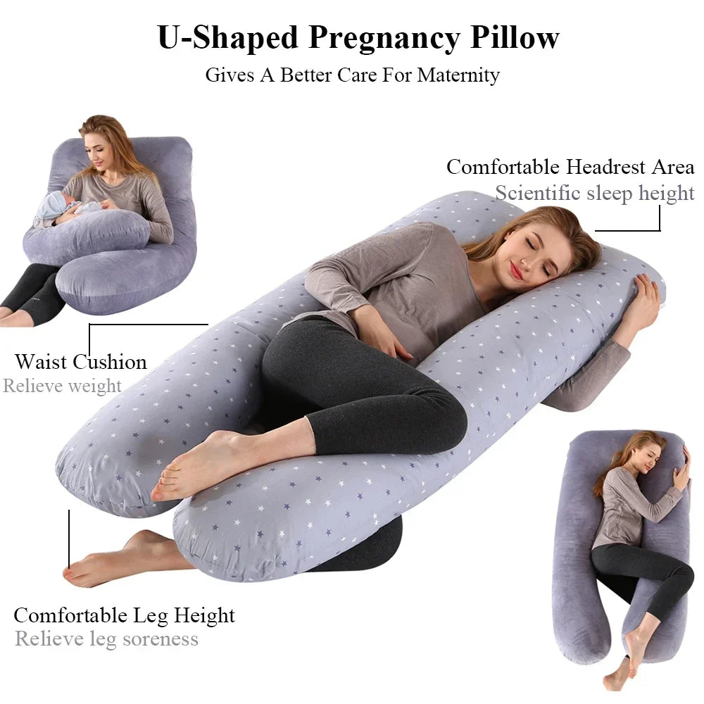 Pregnancy Pillow 130*70cm Sleeping Waist Pillow for Pregnant Women Nursing Pillow Breastfeeding Cushion for Women