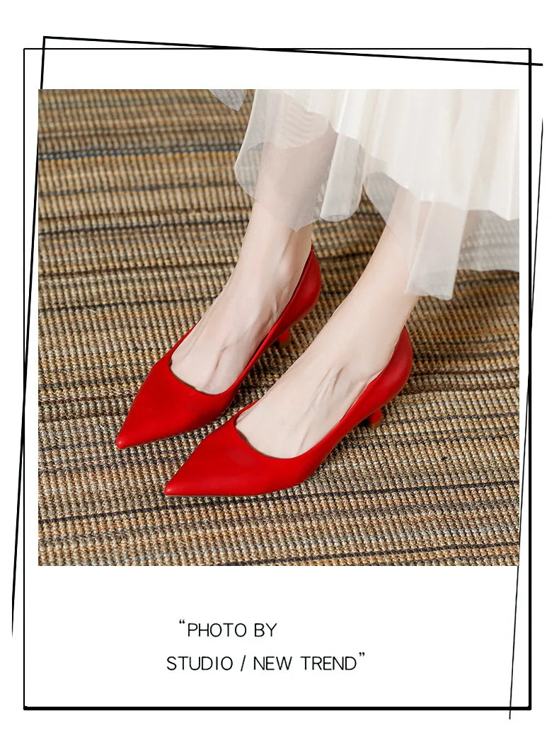 Patent Leather Fashion High Heels New Pointed Toe Pumps Elegant Woman Heeled Shoes Shallow Mouth Candy Colored Sexy Single Shoe