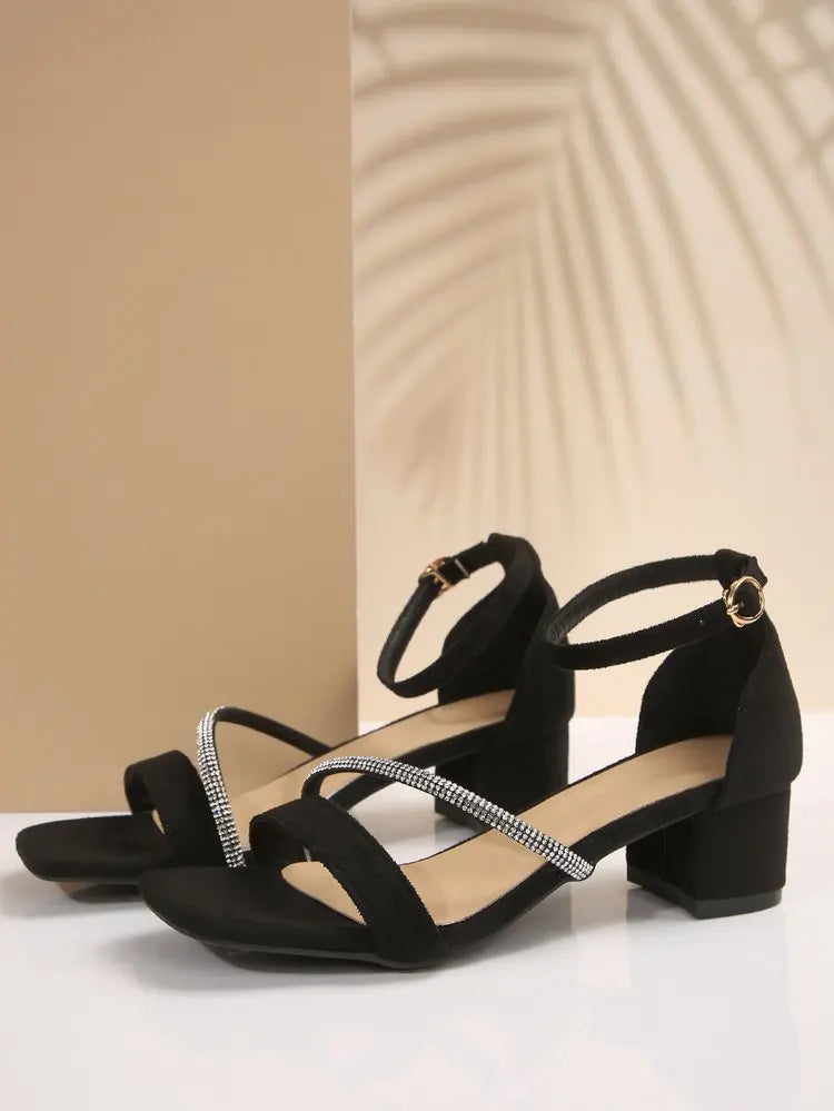 Summer Hot Selling Comfortable Elegant Sexy High-heeled Sandals Fashionable New Style Square Toe Anti Slip Casual Sandals Women