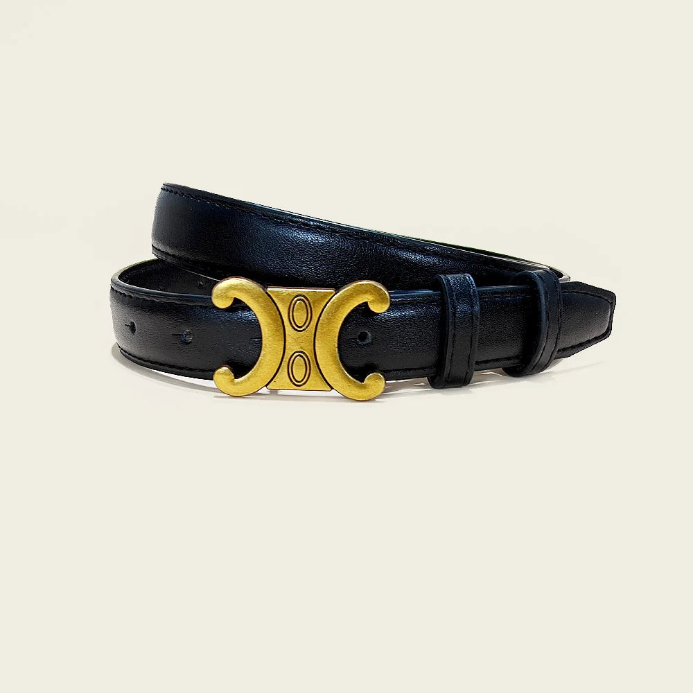 Luxury women's belts fashionable and versatile designer belts retro belts to match dresses and jeans