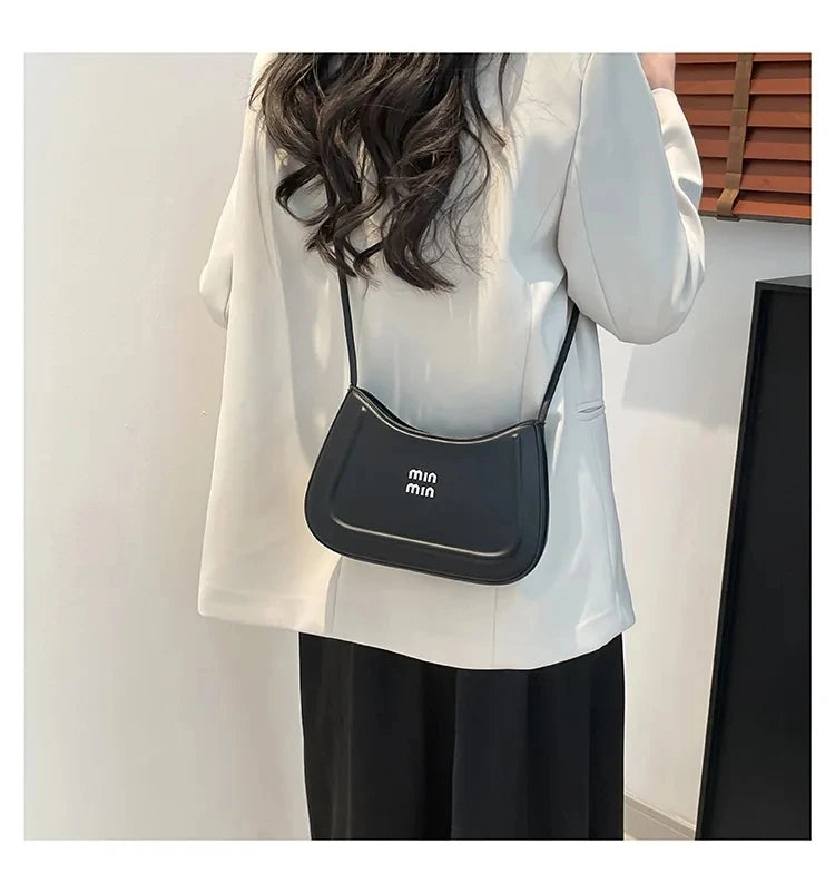 2025 Summer Trendy Shoulder Bag for Women, Elegant Crescent Crossbody Purse, Office Commuter Bag, Luxury Texture