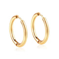 2Pcs Small Hoop Earrings for Women Men, Silver Color Stainles Steel Round Circle Pendientes Mujer Hypoallergeic