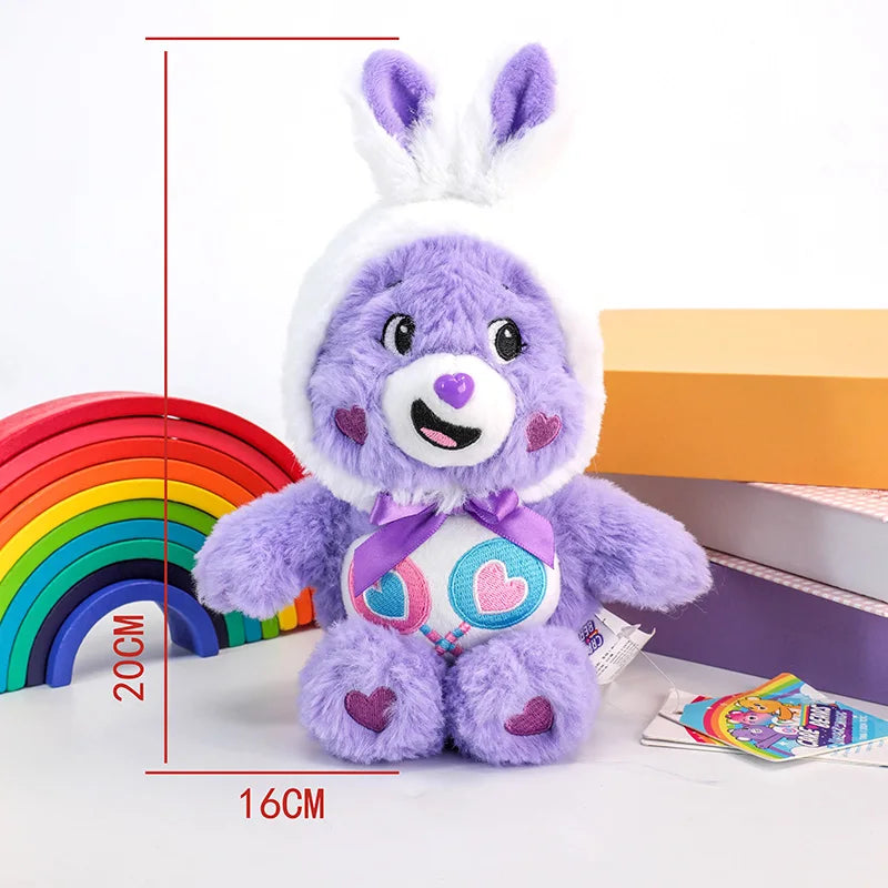 Care Bears 20cm Suction Cup Plush Pendant Rabbit Ear Bear Doll Car Home Decor Bag Ornament Lovely Birthday Gift for Kids & Fans
