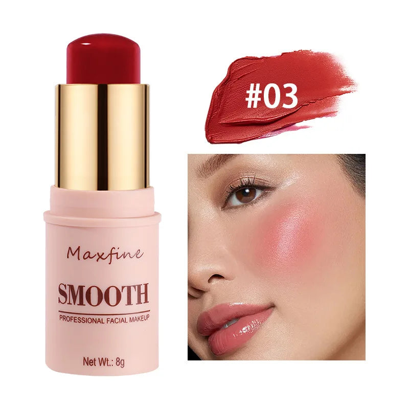 Facial Powder Blusher Stick Cream Shadow Highlight Repair Monochrome Expansion Color Shrink Red Rouge Concealer