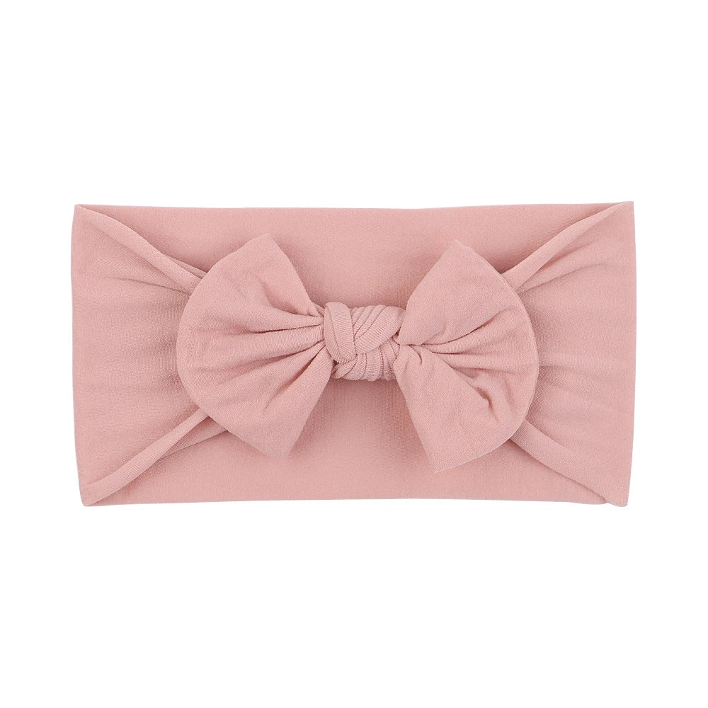 48 colors Baby Bowknot Hairband Broadside Headband Kids Girls Boutique Elastic Protect Turban Headwear Baby Hair Accessories