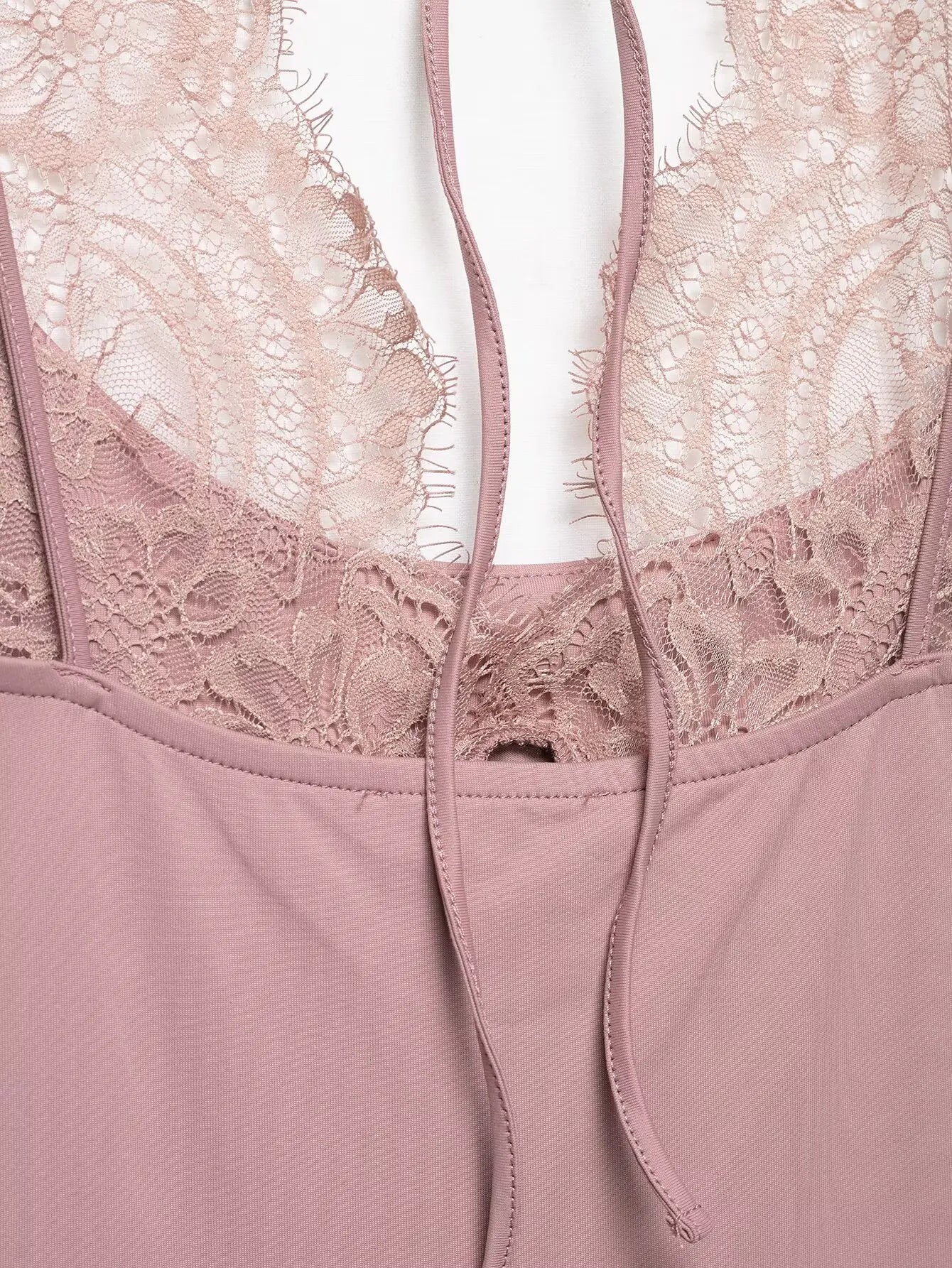 KONDALA Woman Sexy Night Party Pink Bodysuits Patchwork Lace Sleeveless Streetwear Slim Bodysuits Fashion Mujer Sheath Tops