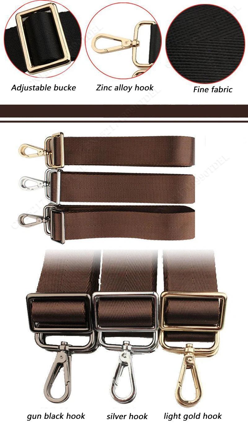 80-140CM Replacement Shoulder Bag Strap For Briefcase Men Crossbody Shoulder Bags Strap Adjustable Black Women Bag Accessories