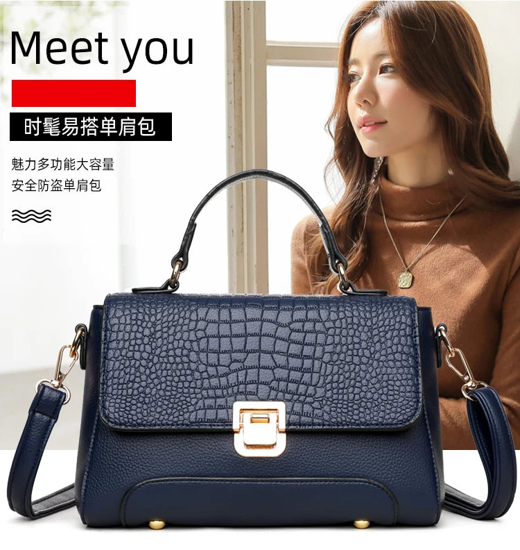 Brand Luxury Large Capacity Multilayer Shoulder Messenger Bag Women High Quality Leather Handbag Design Female Crossbody Tote