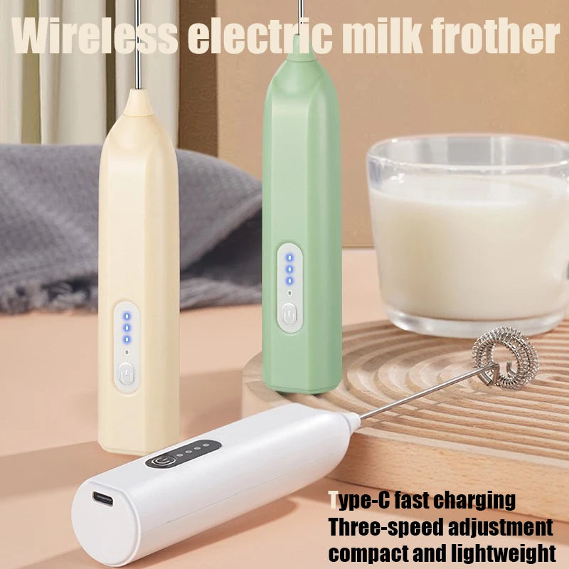 Electric Milk Frother Handheld Egg Beater Foamer Coffee Maker Electric Blender Mixer Mini Portable Blender Kitchen Tool