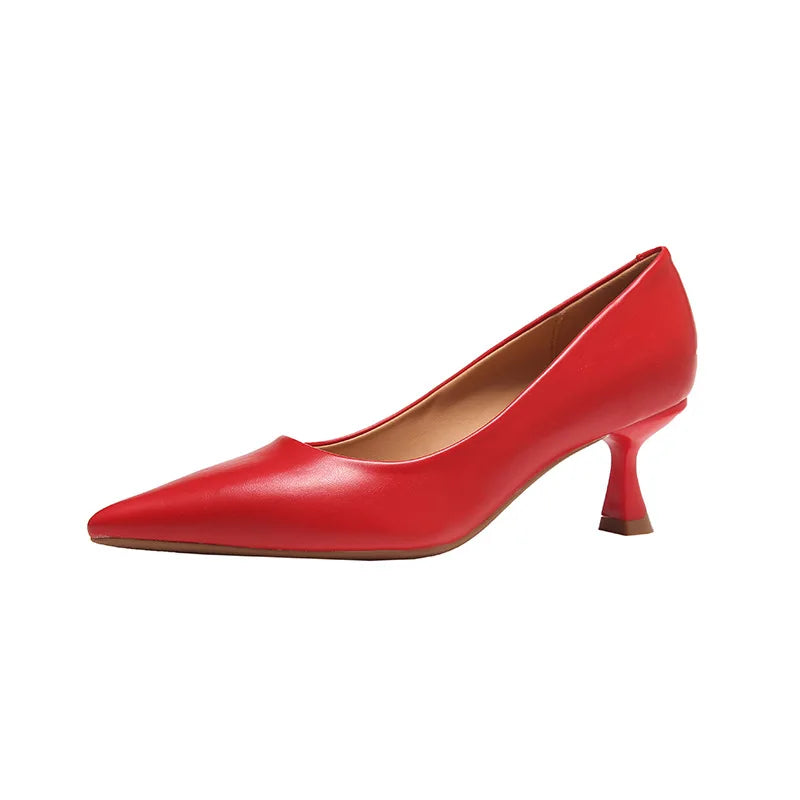 Patent Leather Fashion High Heels New Pointed Toe Pumps Elegant Woman Heeled Shoes Shallow Mouth Candy Colored Sexy Single Shoe