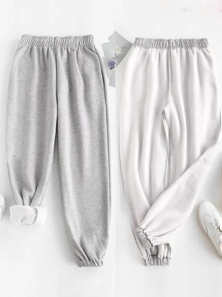 Comfortable High Waist Sweatpants for Women Stretchy and Soft Everyday Pants with Elastic Waistband