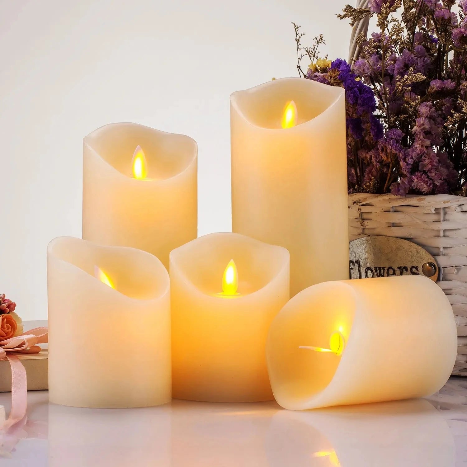 Flameless LED Candles with Remote Control and Timer Battery Operated Flickering Candle for Home Party Wedding Christmas Decor