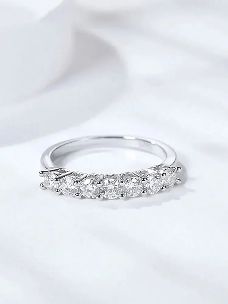 925 Sterling Silver Round Zircon Shiny Gorgeous Rings for Women Engagement Wedding High Quality Fine Jewelry