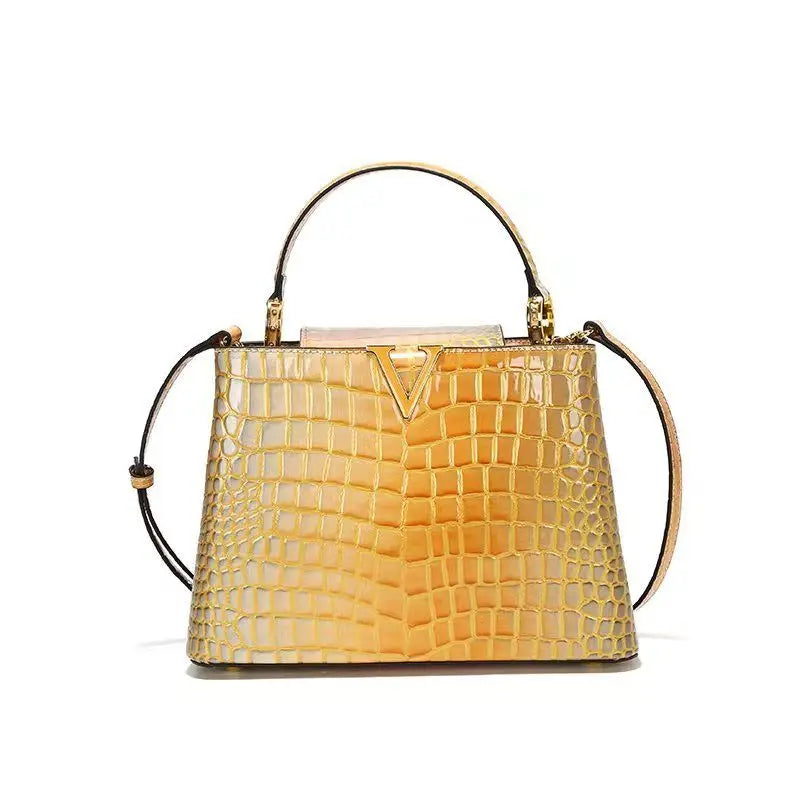 Luxury Designer Brand bolsa feminina  High-quality сумка Leather Crocodile Print Shoulder Handbags for Women 가방 Hot Sell