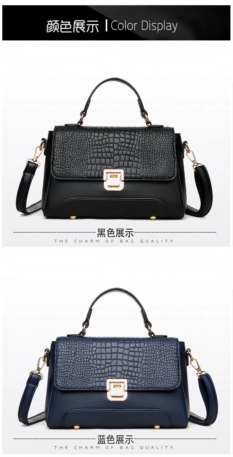 Brand Luxury Large Capacity Multilayer Shoulder Messenger Bag Women High Quality Leather Handbag Design Female Crossbody Tote