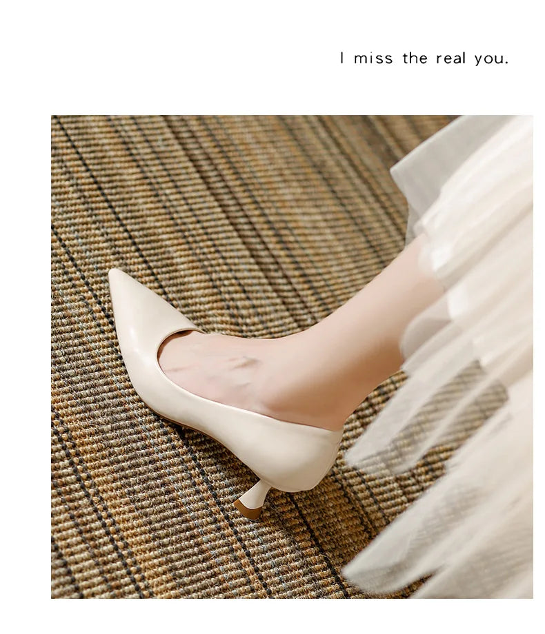 Patent Leather Fashion High Heels New Pointed Toe Pumps Elegant Woman Heeled Shoes Shallow Mouth Candy Colored Sexy Single Shoe