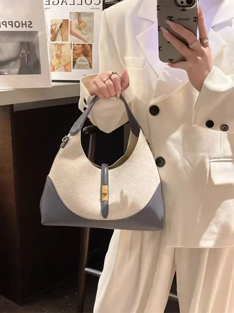 Fashion Women Handbag New Large Capacity Patchwork Crossbody Bag Multifunctional Commuting Shoulder Bag Designer Bag Dinner Bag