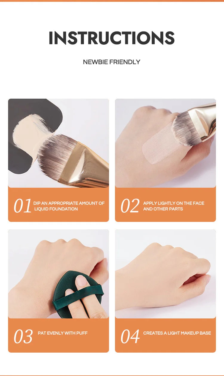 Hot Sale Flat Head Makeup Brush GECOMO Foundation Brush Quickly Apply Foundation Makeup