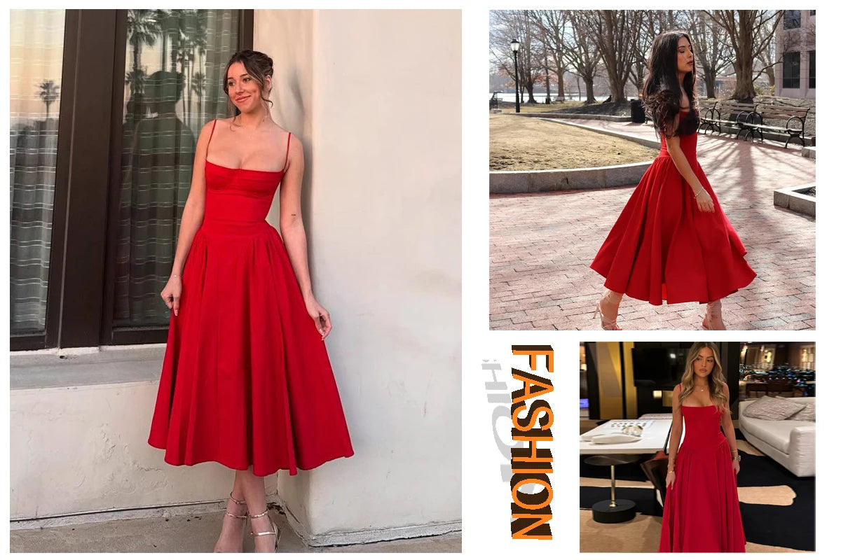 Mingmingx White A Line Party Dresses Women Mini Elegant Lace Up Holiday Dress Casual Spaghetti Strap Summer Women Clothing