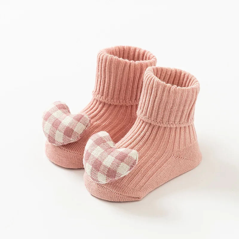 Baby Socks Spring and Autumn Non-slip Floor Socks Newborn Baby Cartoon 3D Doll Toddler Socks 0-24 Months