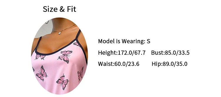 Women's Sleepwear Butterfly Print Lettuce Trim Nightdress Casual Round Neck Backless Mini Slip Dress Soft Comfortable Nightwear