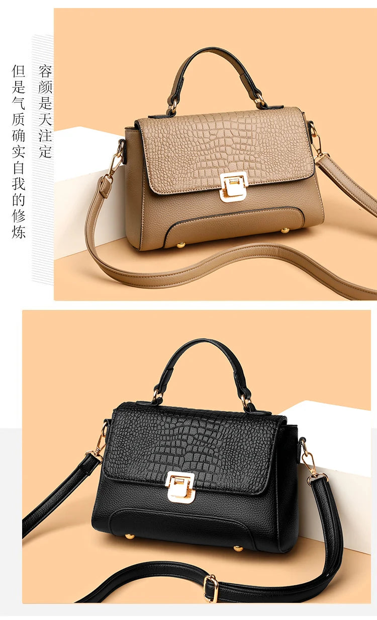 Brand Luxury Large Capacity Multilayer Shoulder Messenger Bag Women High Quality Leather Handbag Design Female Crossbody Tote
