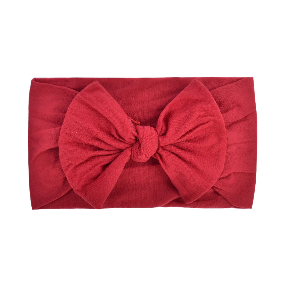 48 colors Baby Bowknot Hairband Broadside Headband Kids Girls Boutique Elastic Protect Turban Headwear Baby Hair Accessories