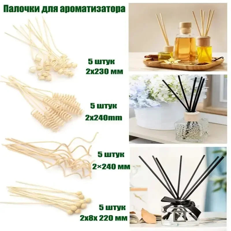 20-100pcs Natural Reed Diffuser Sticks, Rattan Fireless Fragrance for DIY Home Decor, Aromatherapy & Ornament Crafting