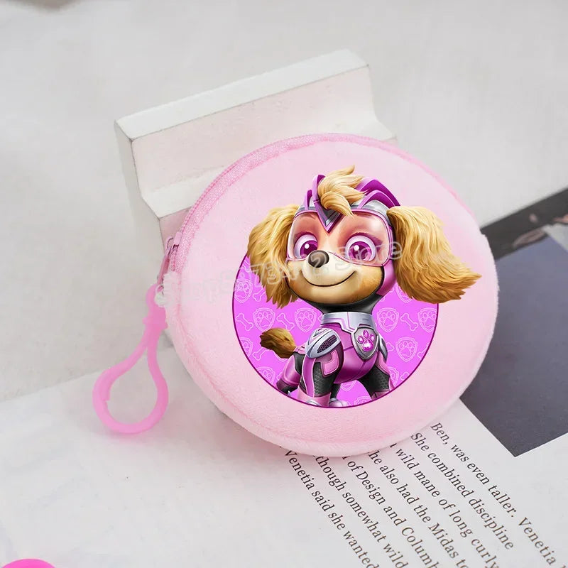 Paw Patrols Round Wallet Cute Keychain Bag Printing Coin Zipper Purse Anime Small Change Bags Convenient Mini Storage Pouch Gift